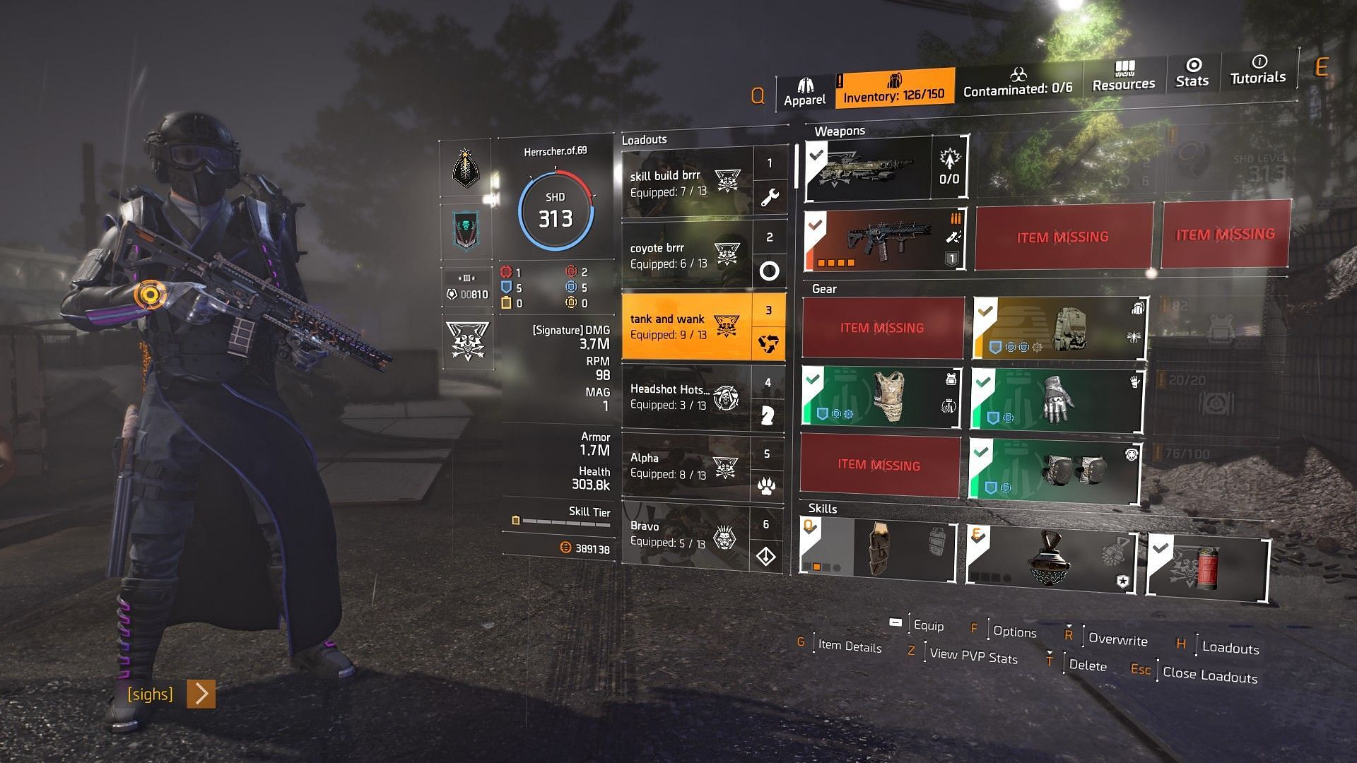 Stamina-based build in The Division 2 (Image via Ubisoft)